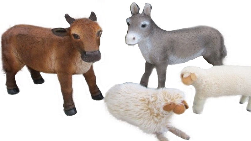 Ochse, Esel, Schaf zu 50cm krippenfiguren